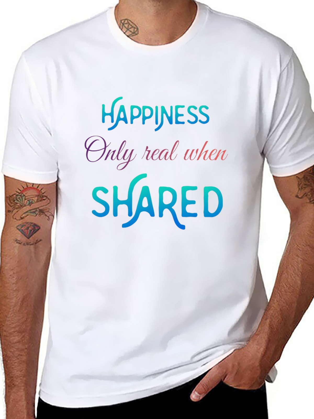 Happiness Shared Graphic Tee - Black T-Shirt