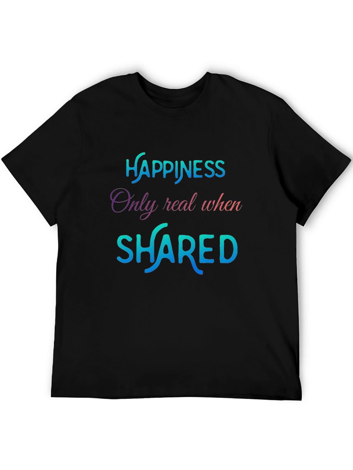 Happiness Shared Graphic Tee - Black T-Shirt