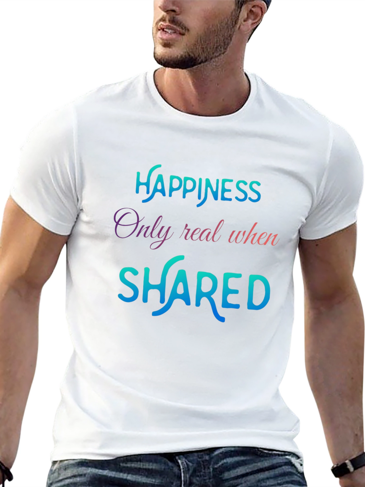 Happiness Shared Graphic Tee - Black T-Shirt