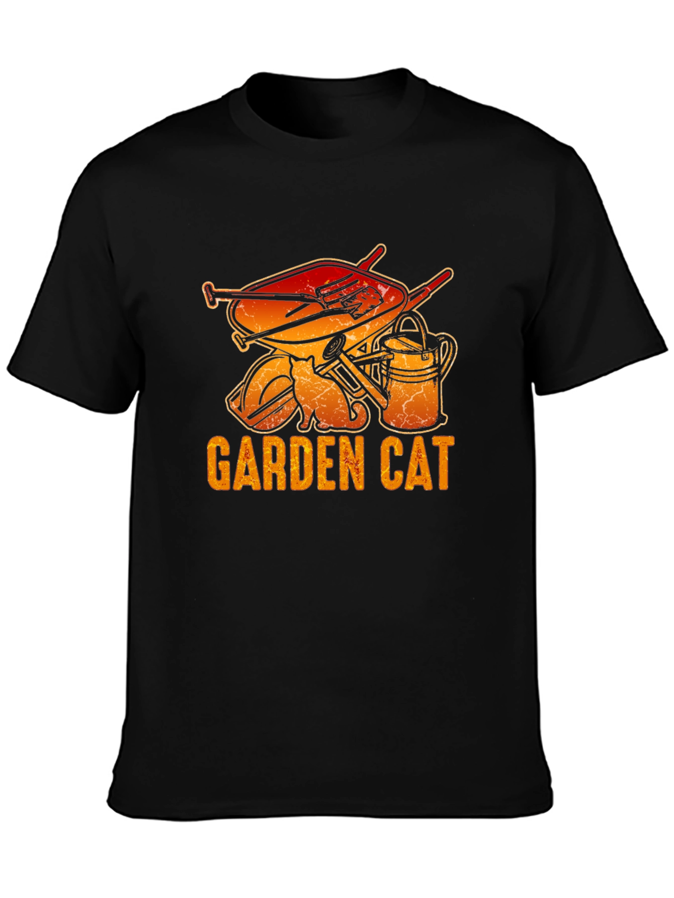 Garden Cat Graphic Tee - Gardening Lover T-Shirt