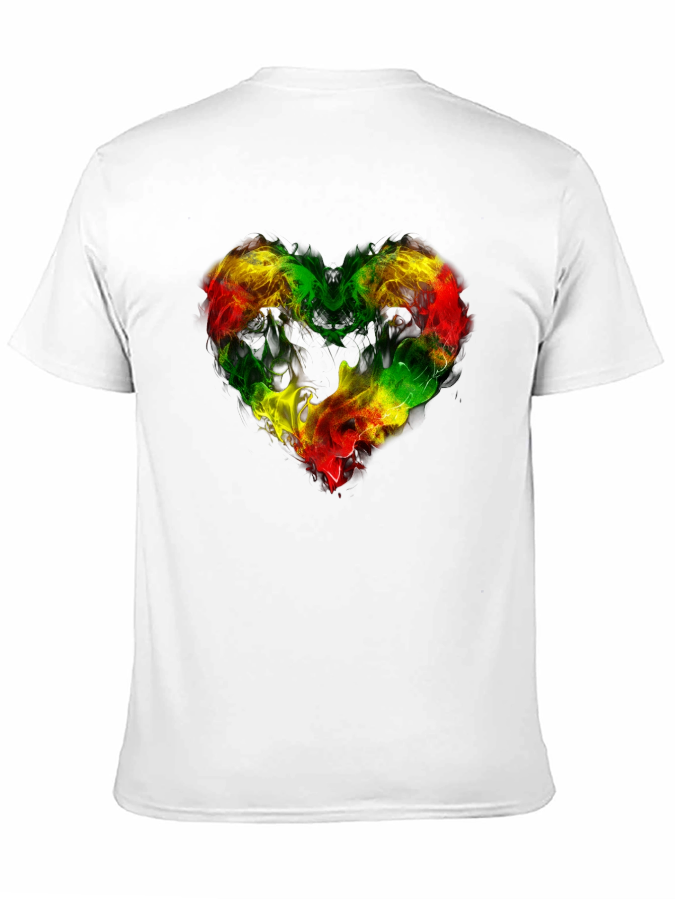 Rasta Heart Graphic Tee - Reggae Love