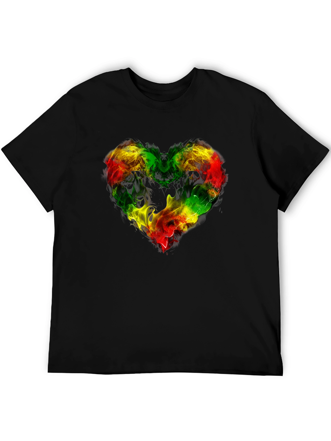 Rasta Heart Graphic Tee - Reggae Love