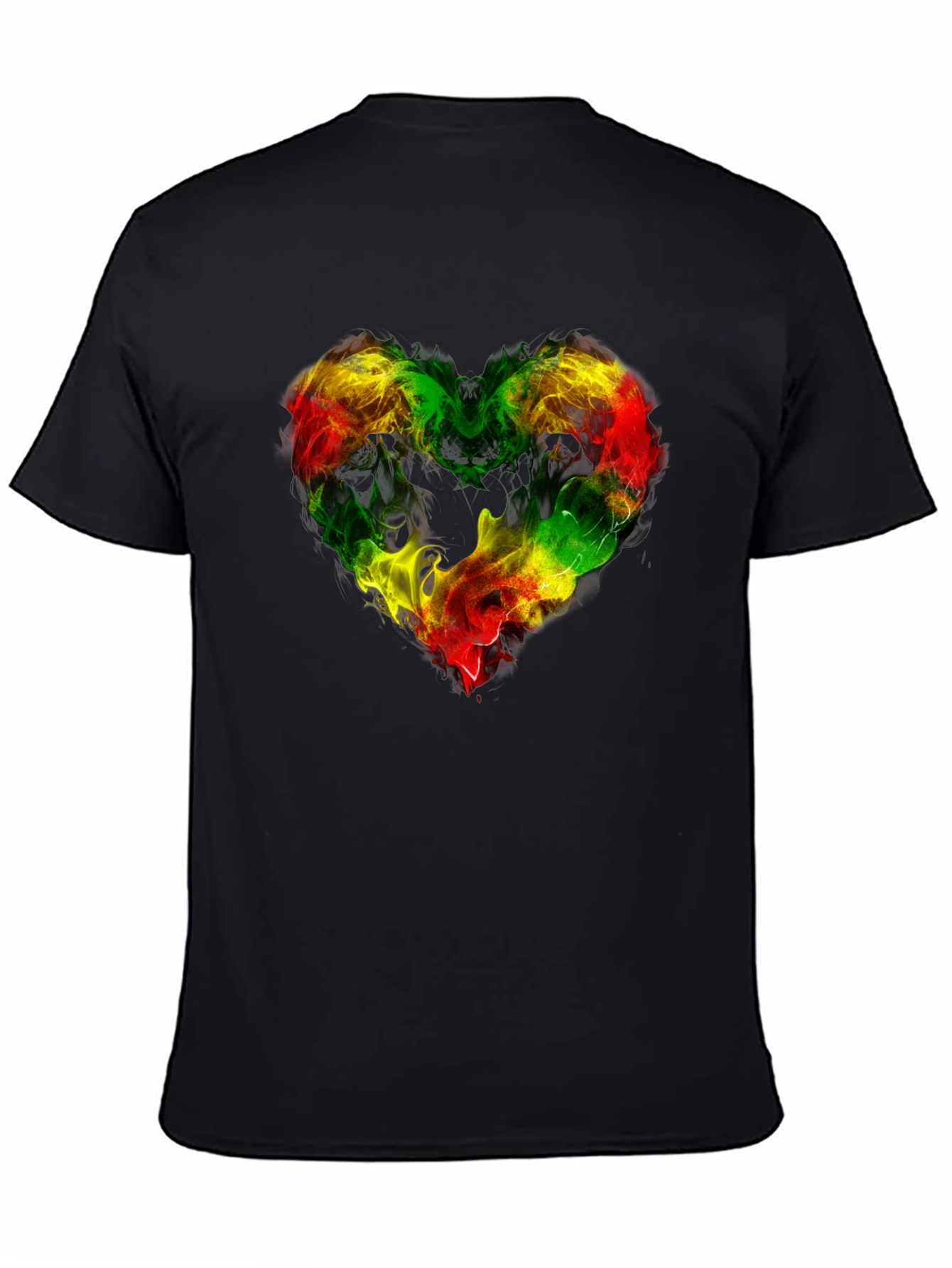 Rasta Heart Graphic Tee - Reggae Love