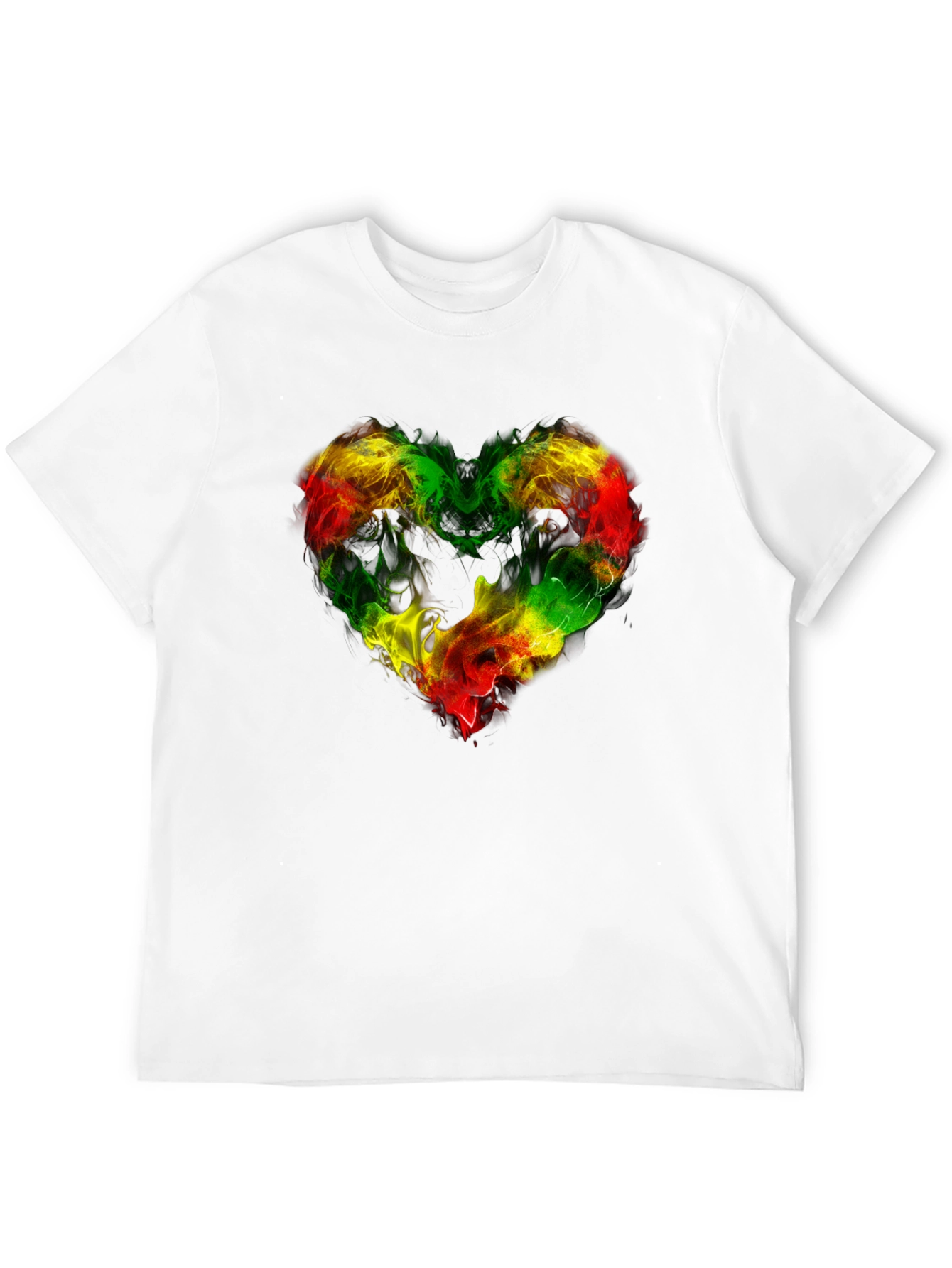 Rasta Heart Graphic Tee - Reggae Love