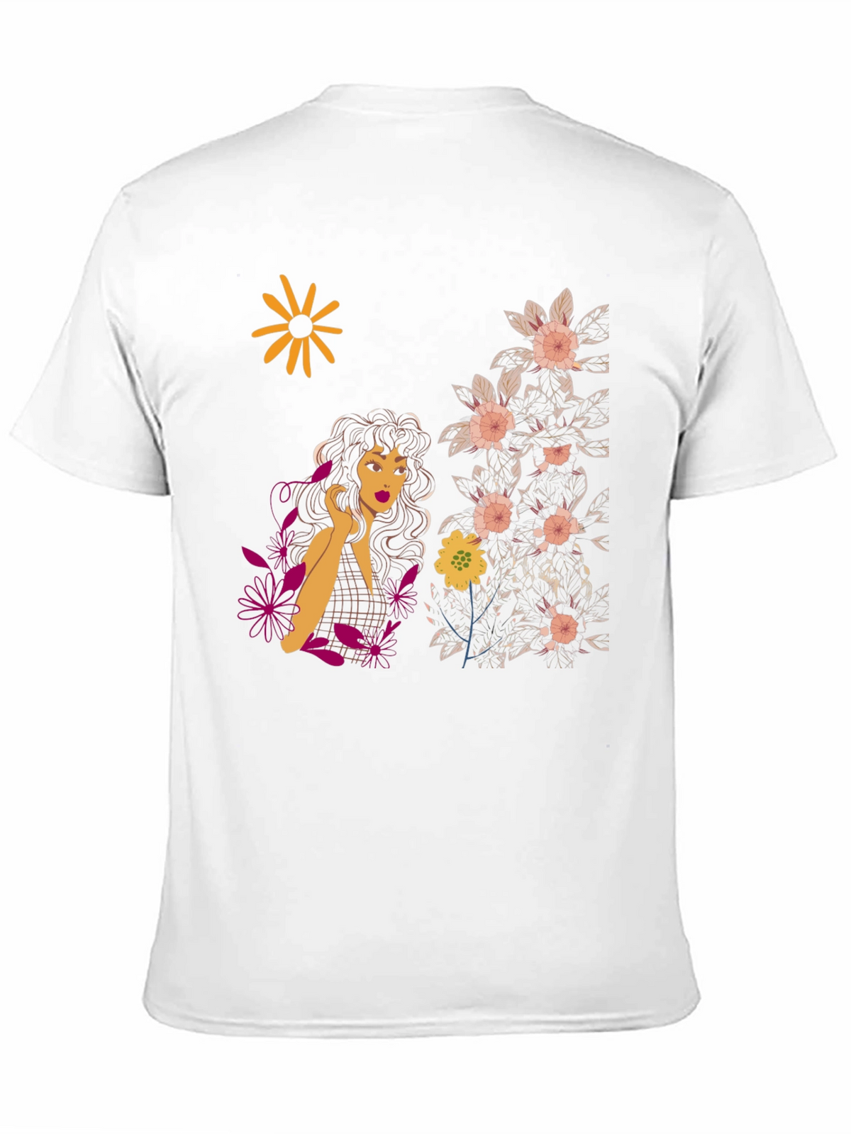 Floral Print T-Shirt - Artistic Design