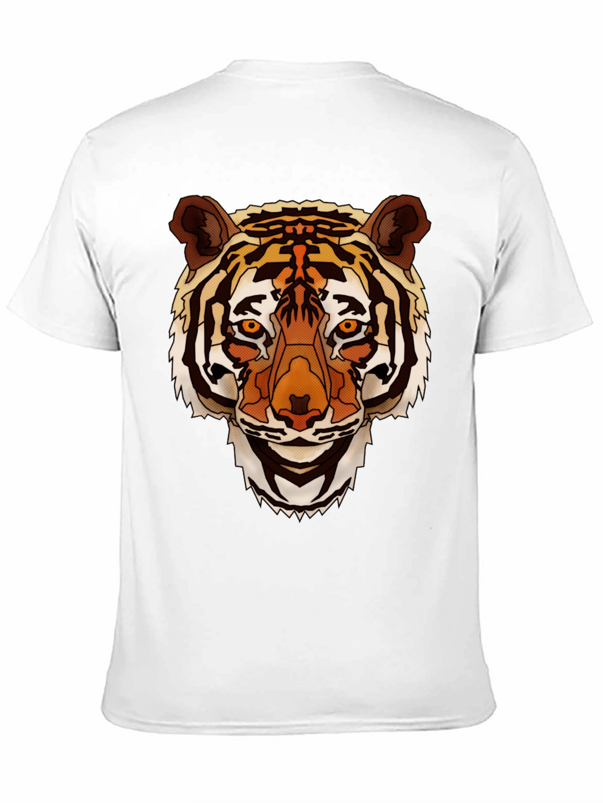 Tiger Graphic Print Mens Black T-Shirt