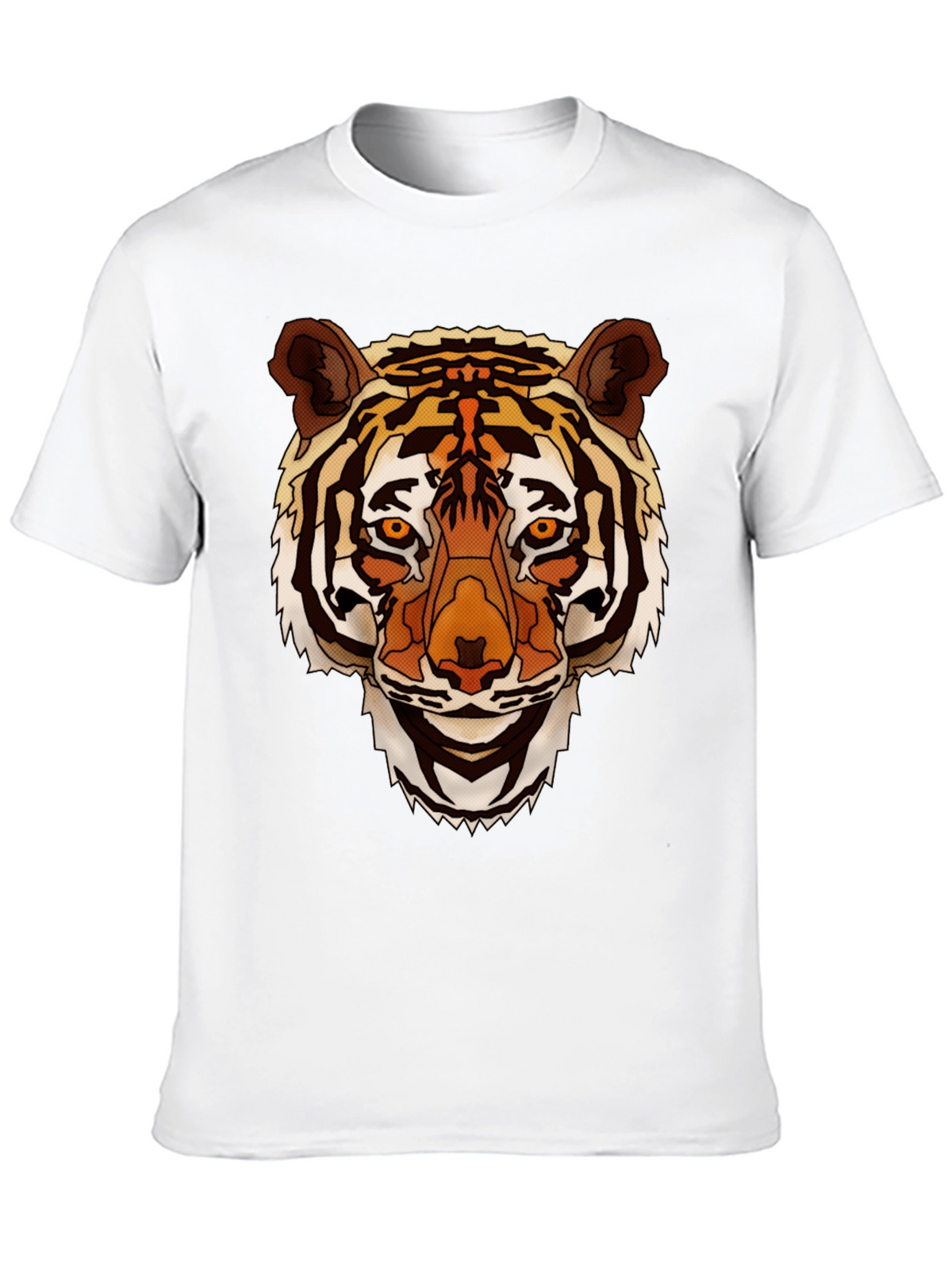 Tiger Graphic Print Mens Black T-Shirt
