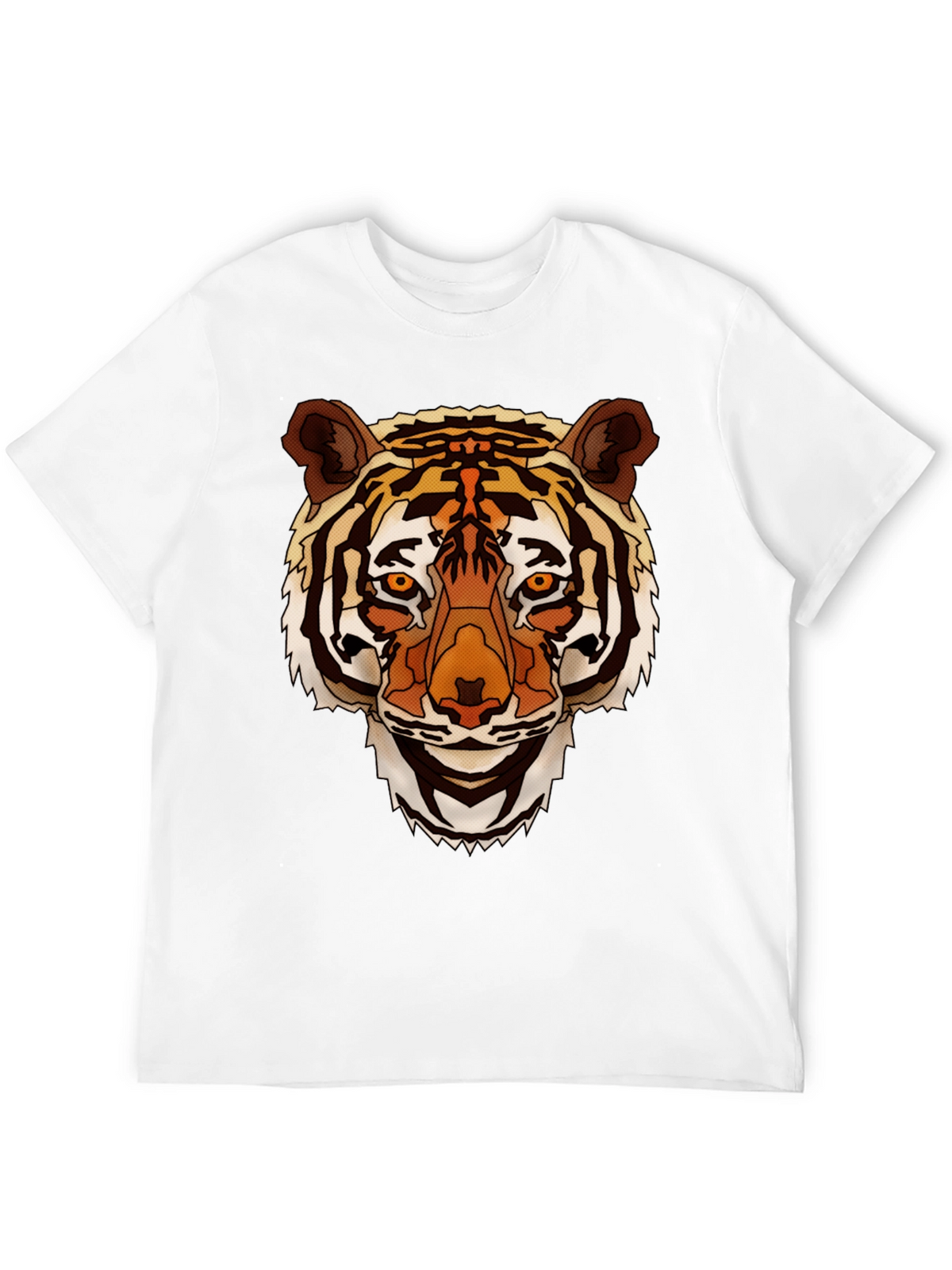 Tiger Graphic Print Mens Black T-Shirt