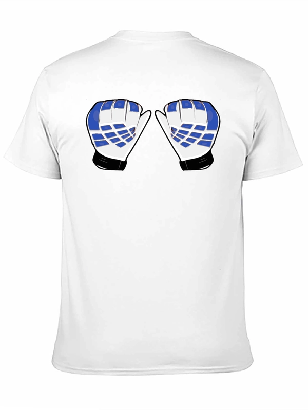 Hockey Goalie Mittens Graphic Tee - Black Cotton