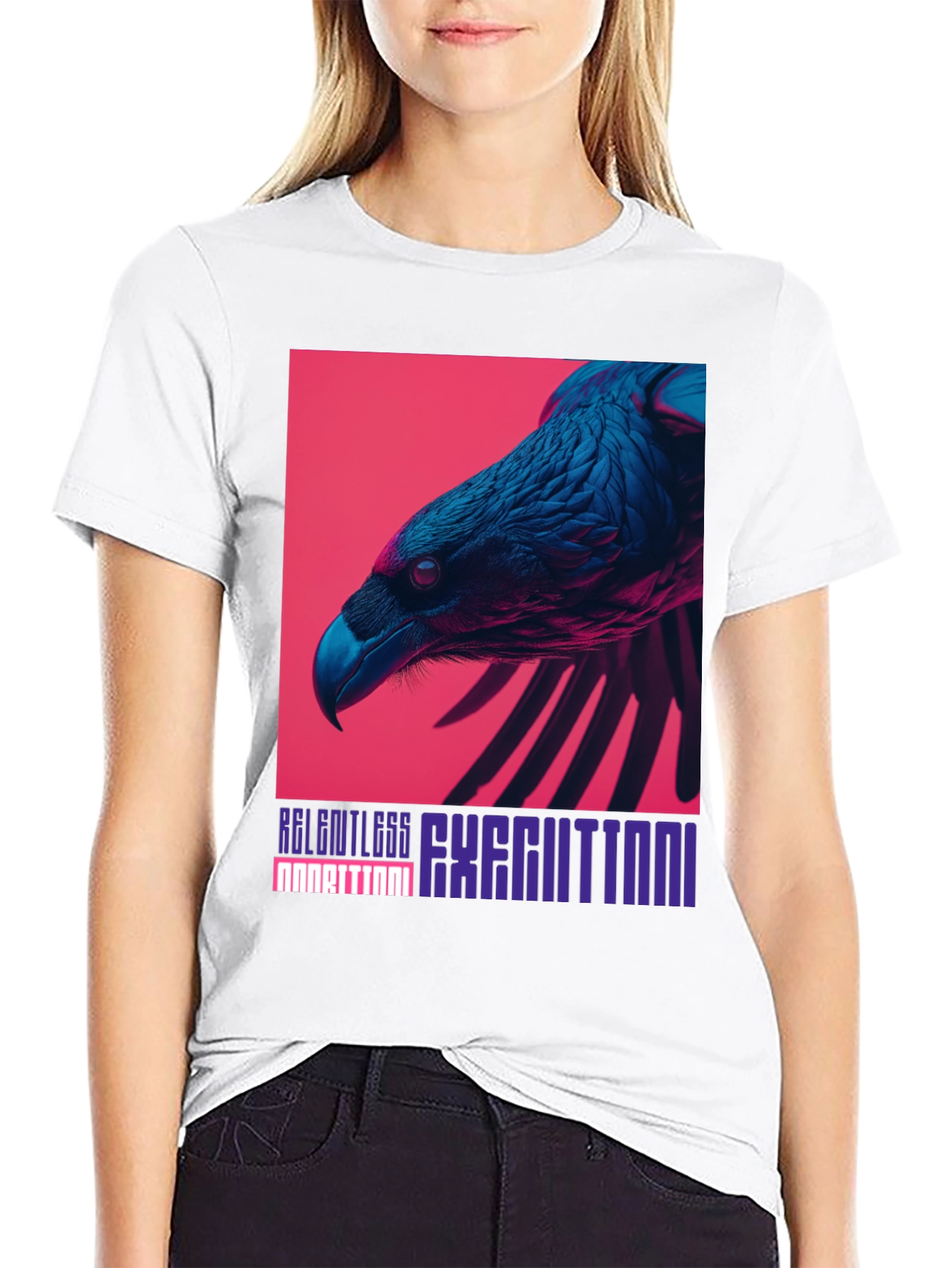 Bold Raven Graphic Tee - Relentless Execution Style