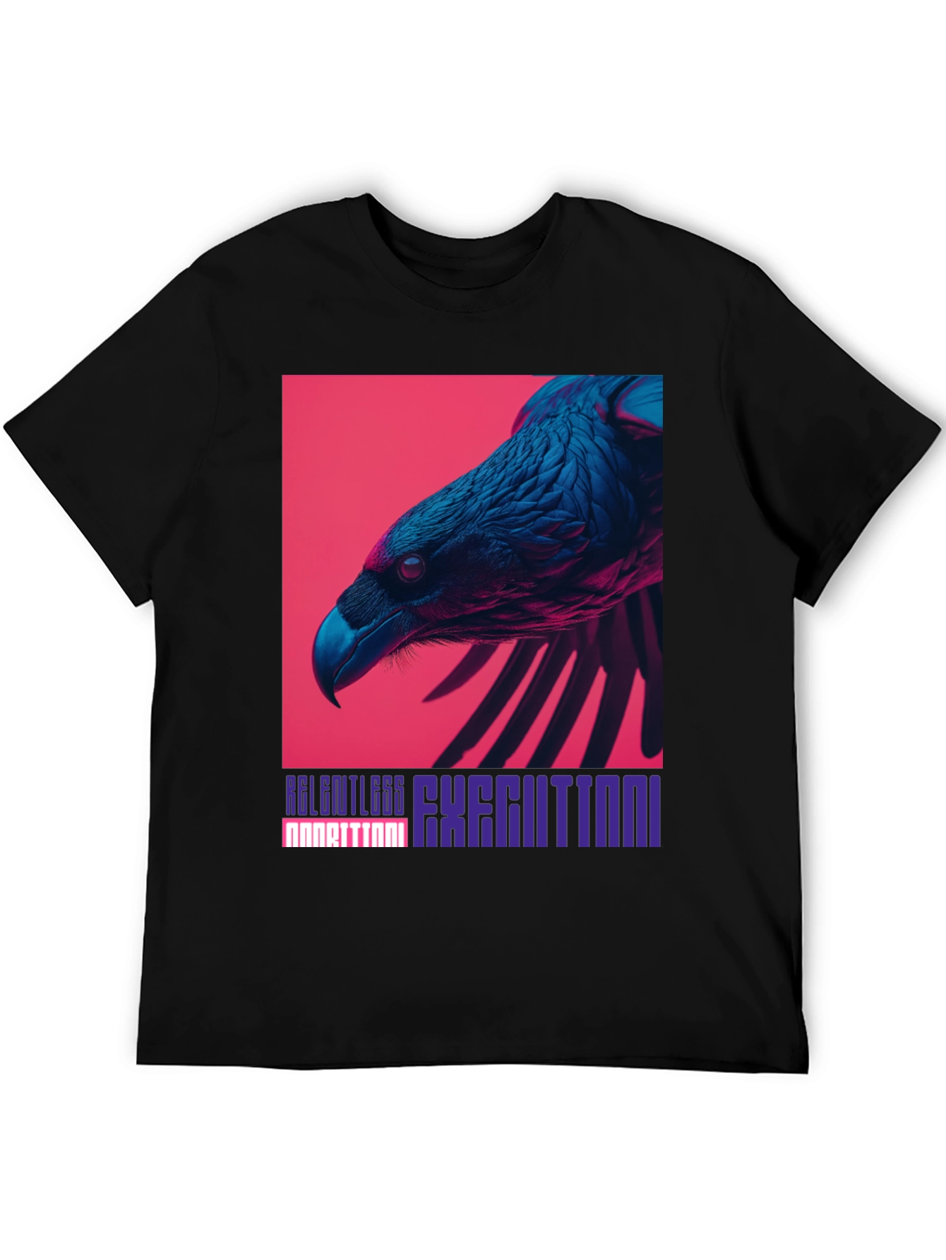 Bold Raven Graphic Tee - Relentless Execution Style