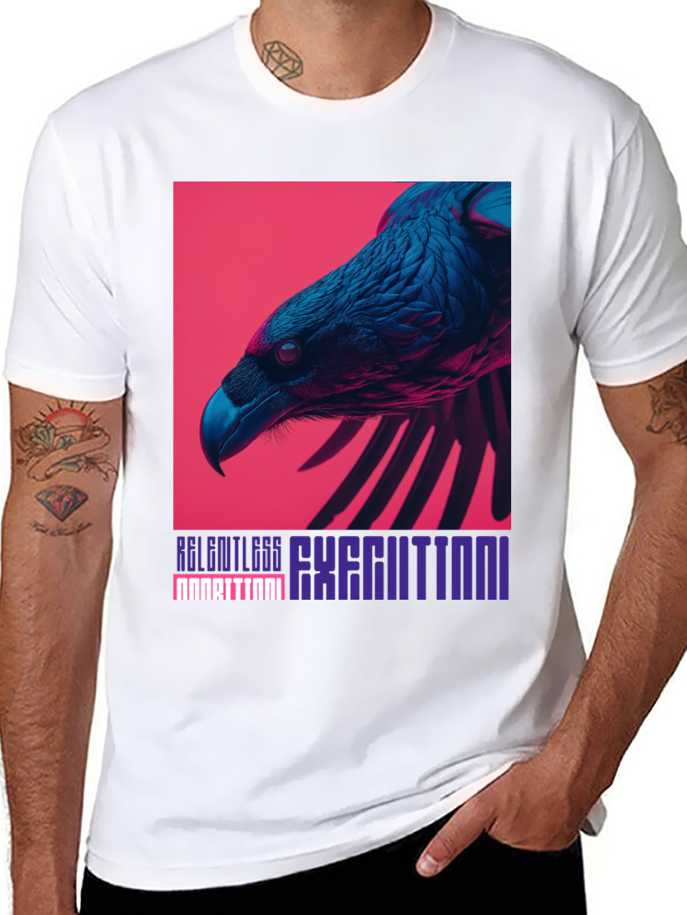 Bold Raven Graphic Tee - Relentless Execution Style