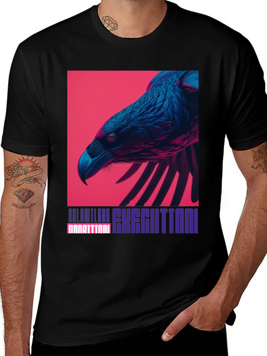 Bold Raven Graphic Tee - Relentless Execution Style