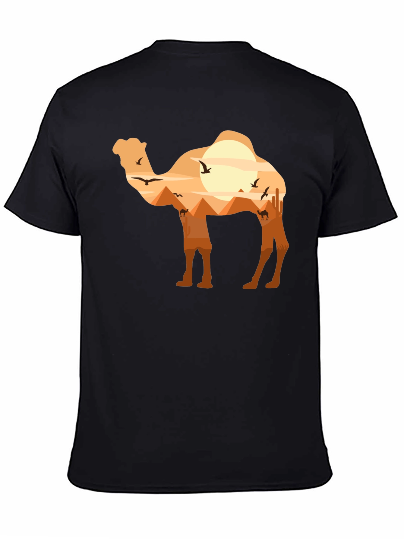Camel Desert Silhouette Graphic T-Shirt