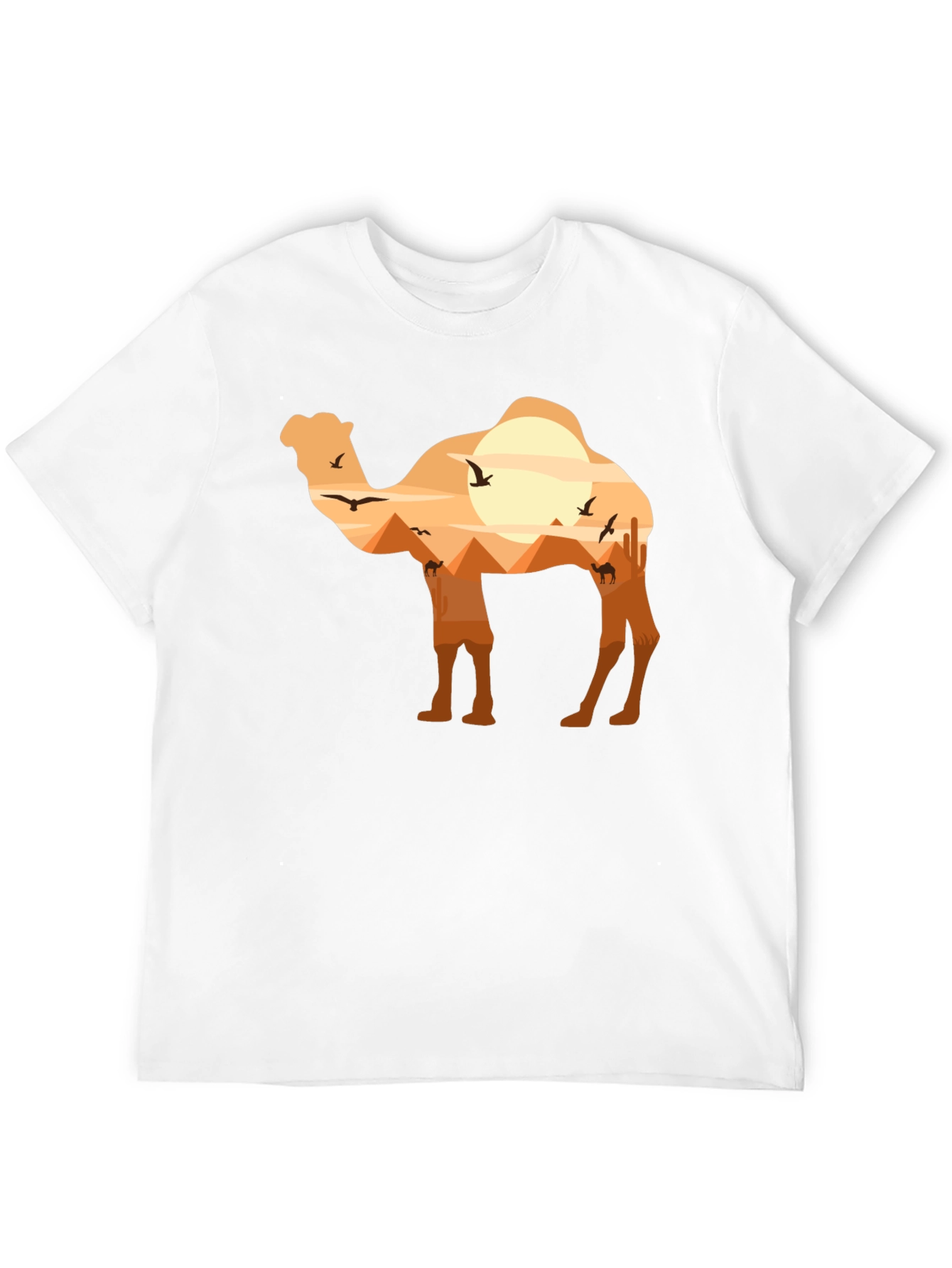 Camel Desert Silhouette Graphic T-Shirt