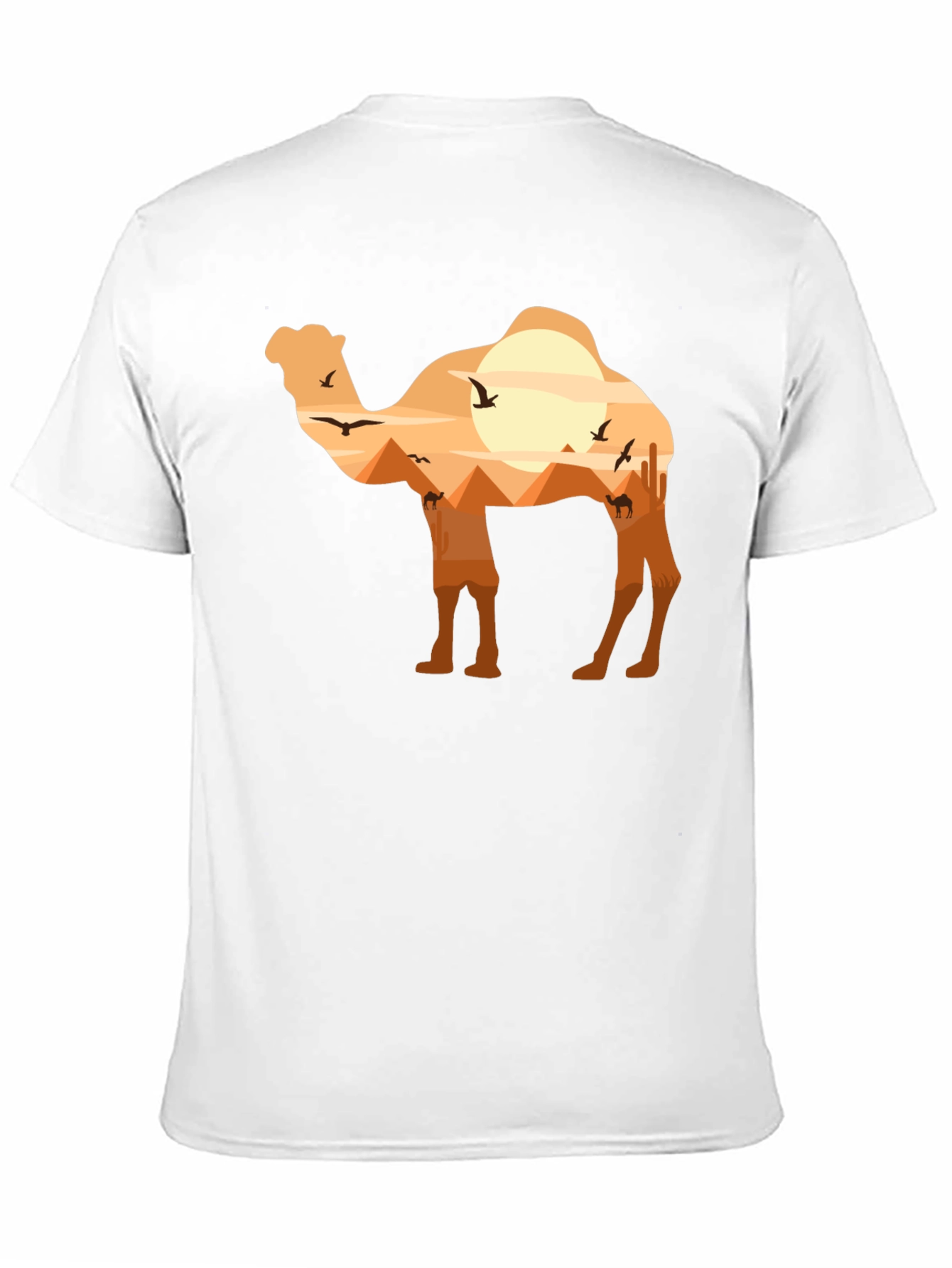 Camel Desert Silhouette Graphic T-Shirt