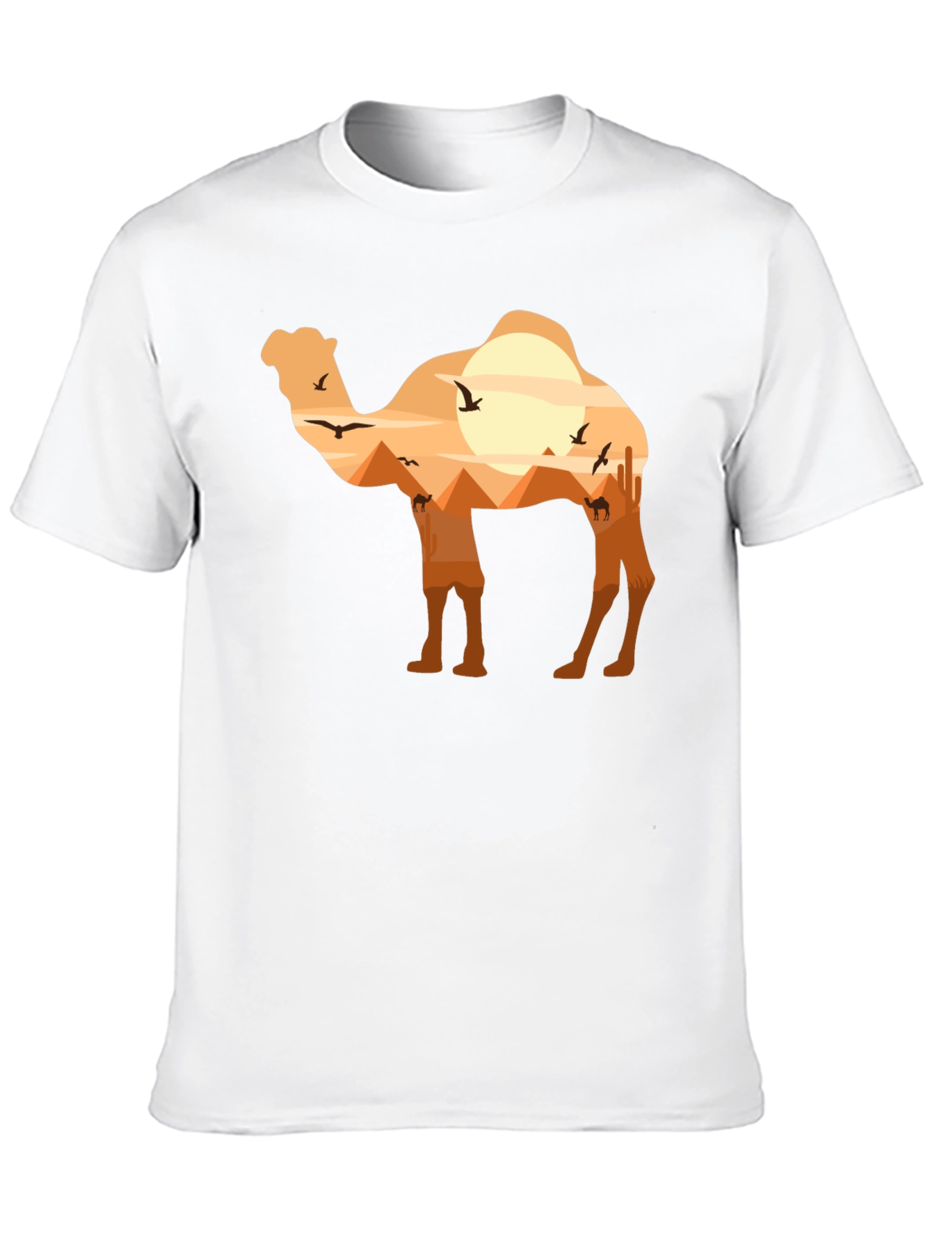 Camel Desert Silhouette Graphic T-Shirt