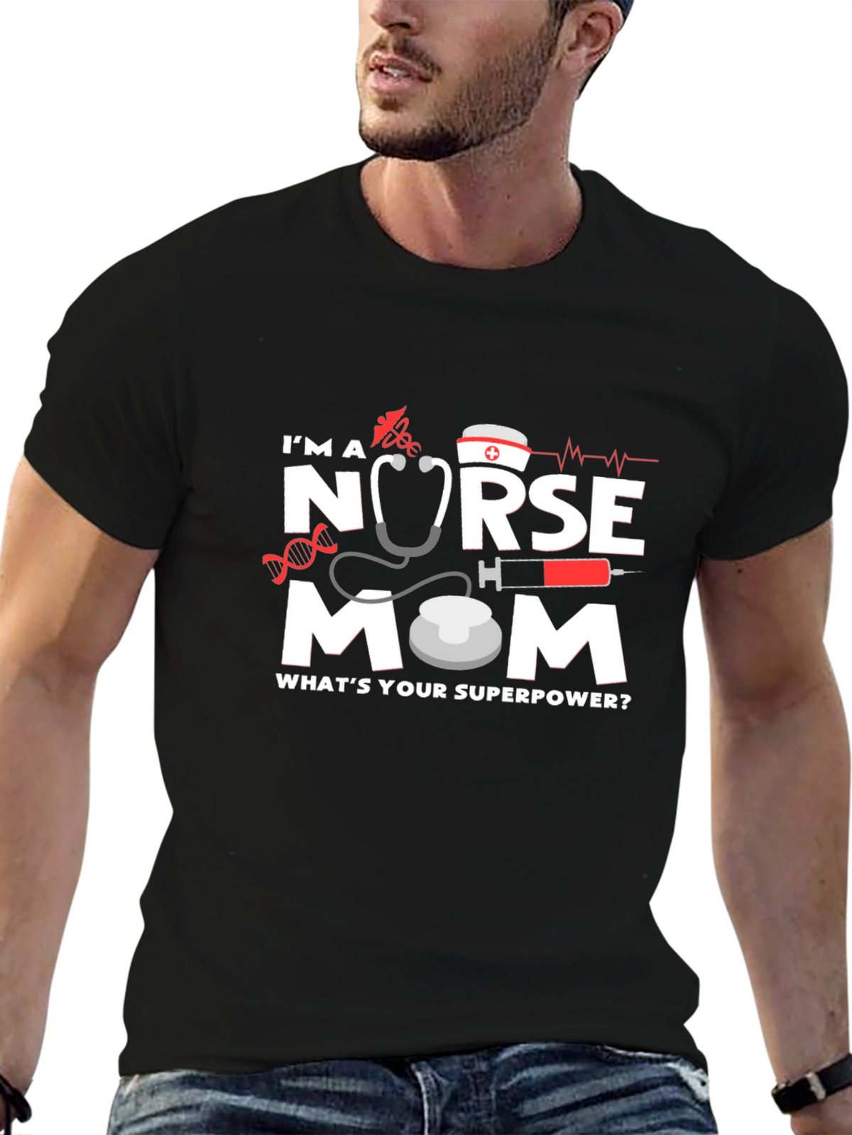 Nurse Mom Graphic T-Shirt