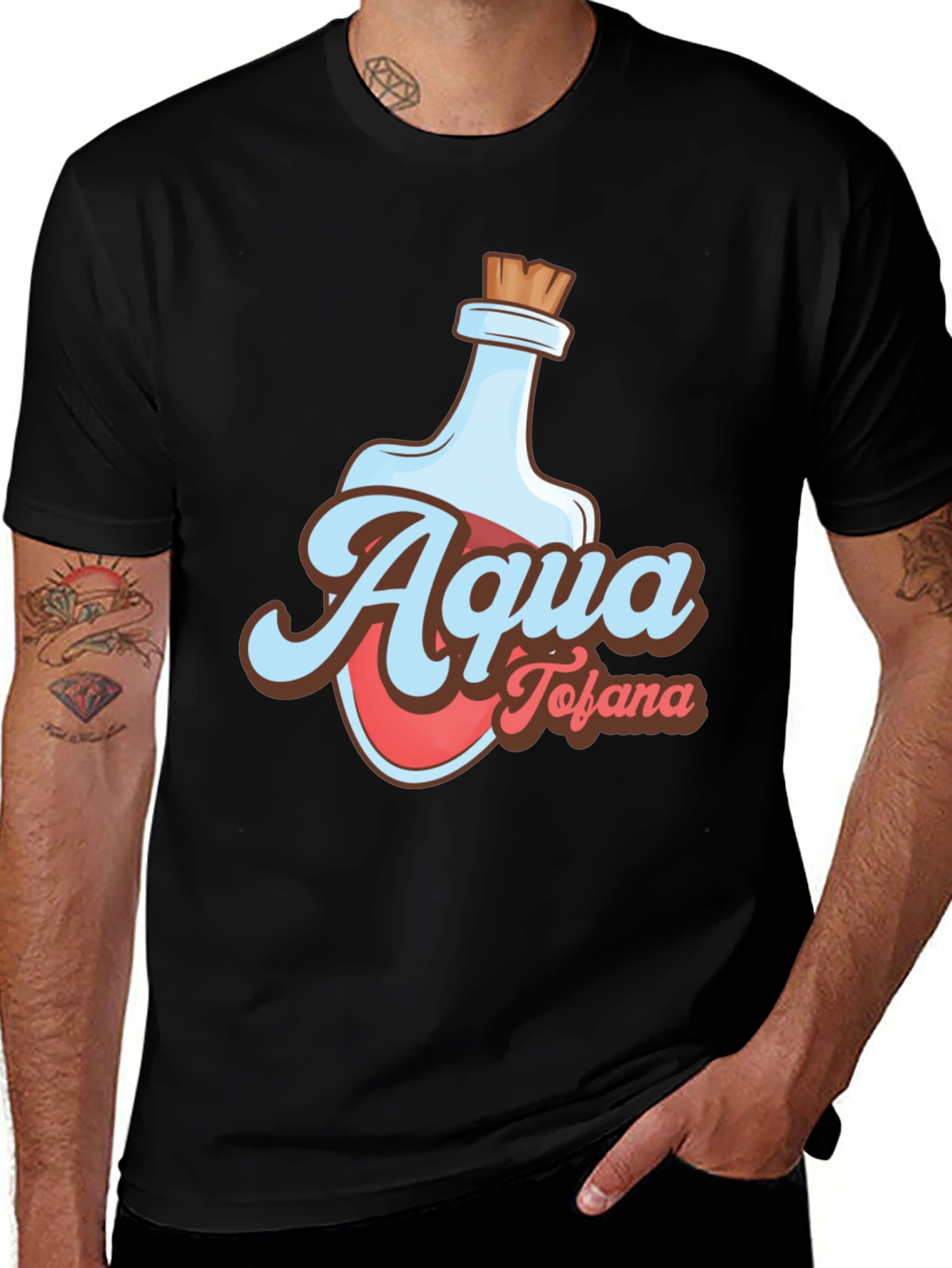 Aqua Tofana Graphic Tee - Potion Bottle Design