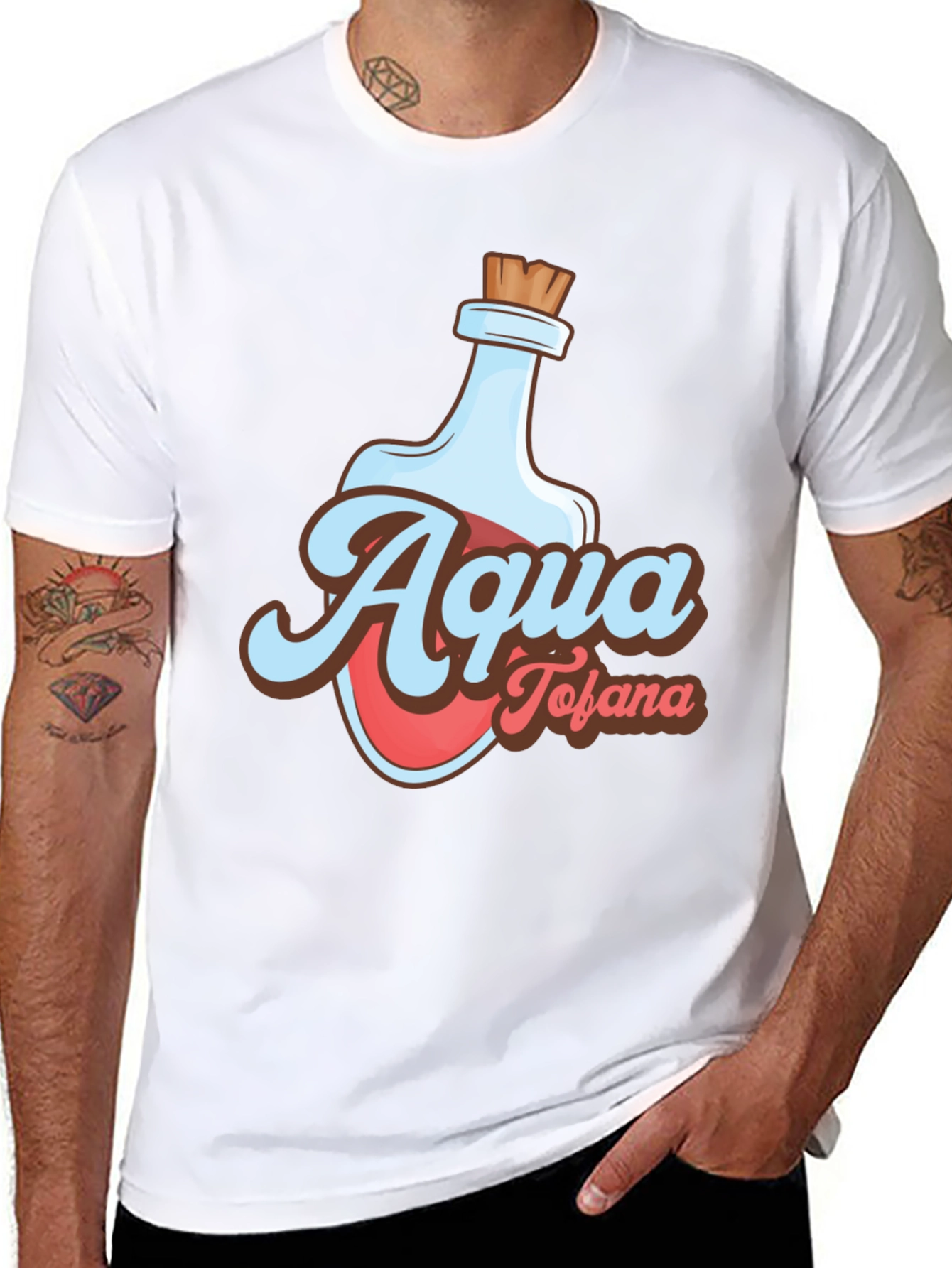 Aqua Tofana Graphic Tee - Potion Bottle Design