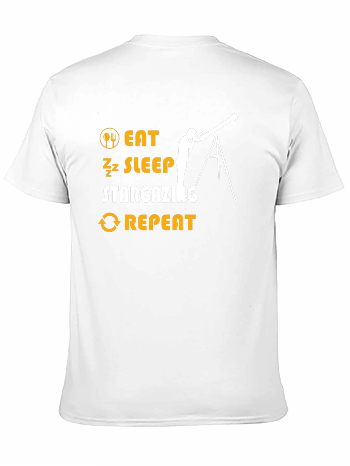 Eat Sleep Stargazing Repeat Black T-Shirt