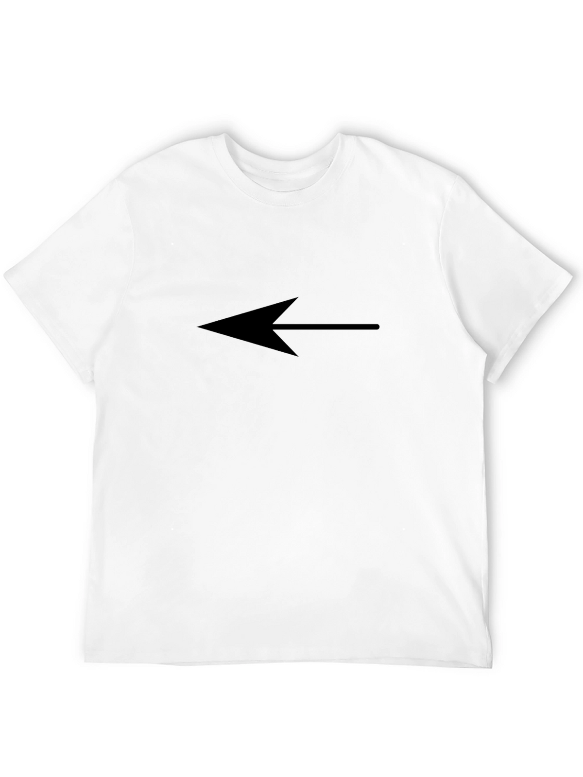 Left Arrow Graphic T-Shirt - Casual Black Tee