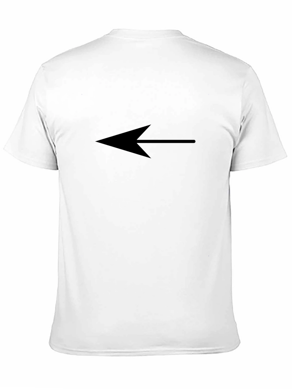 Left Arrow Graphic T-Shirt - Casual Black Tee