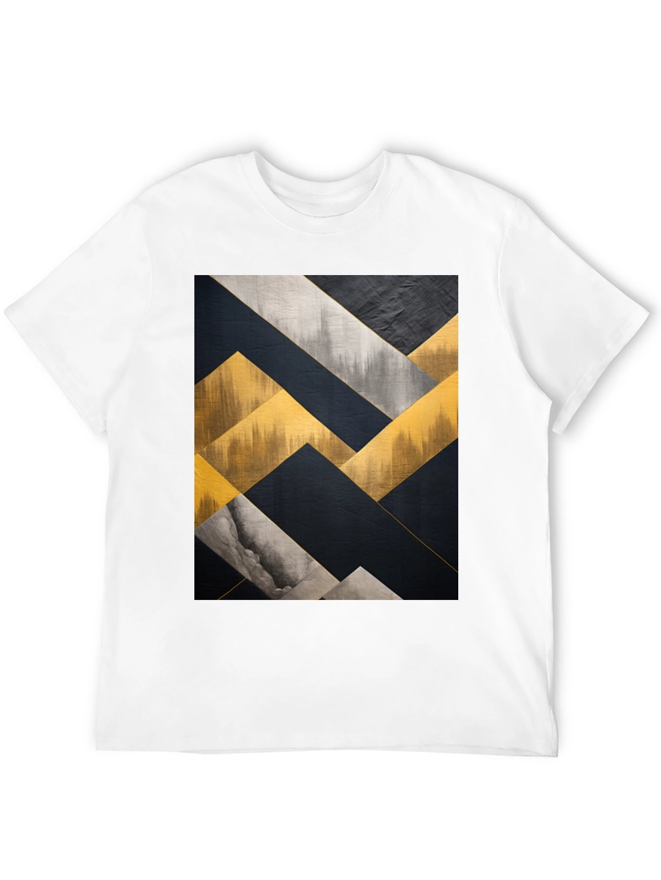 Abstract Geometric Art Mens Black T-Shirt
