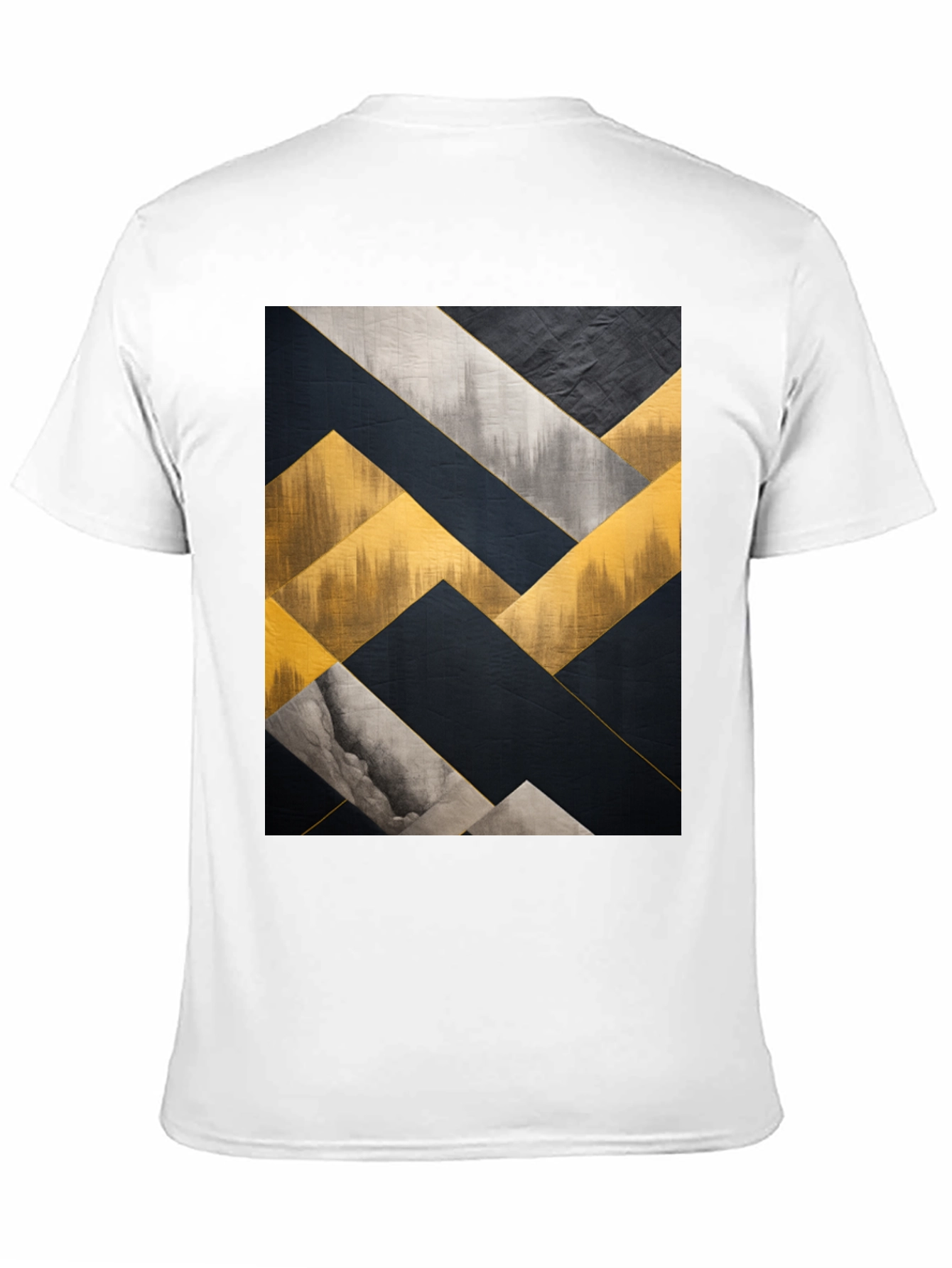 Abstract Geometric Art Mens Black T-Shirt