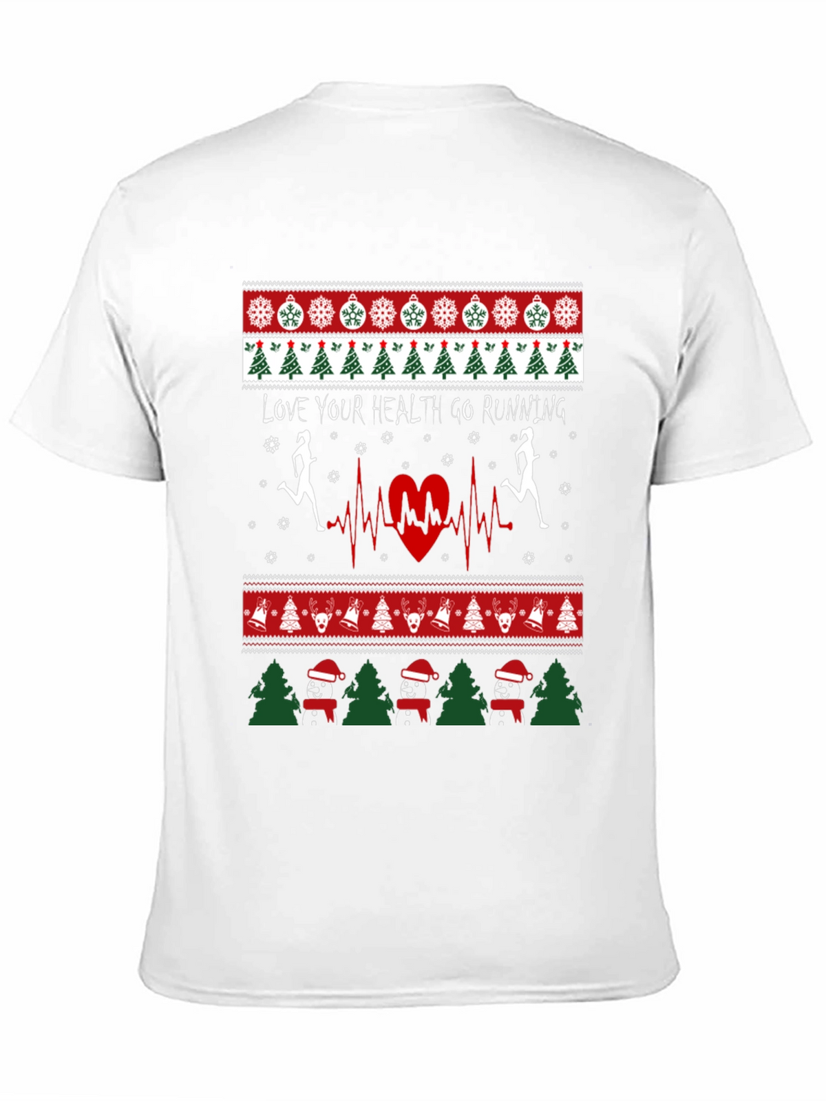 Holiday Running T-Shirt - Love Your Health Ugly Xmas