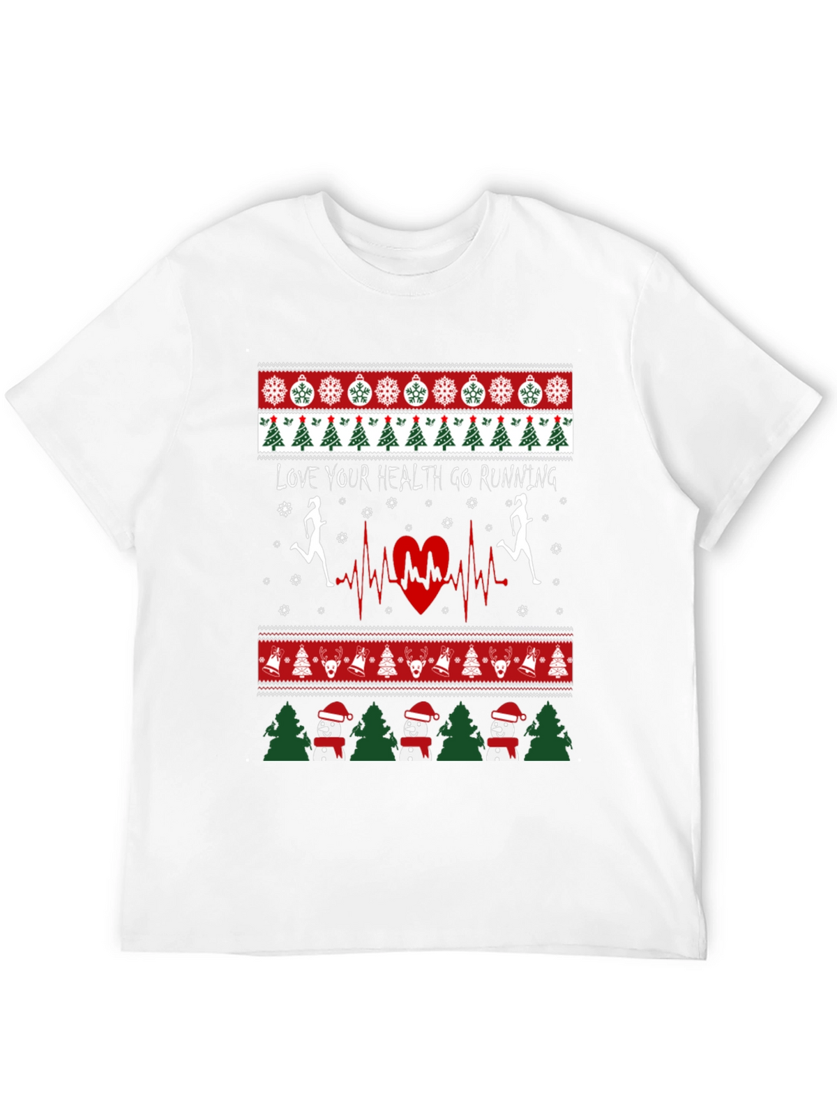Holiday Running T-Shirt - Love Your Health Ugly Xmas