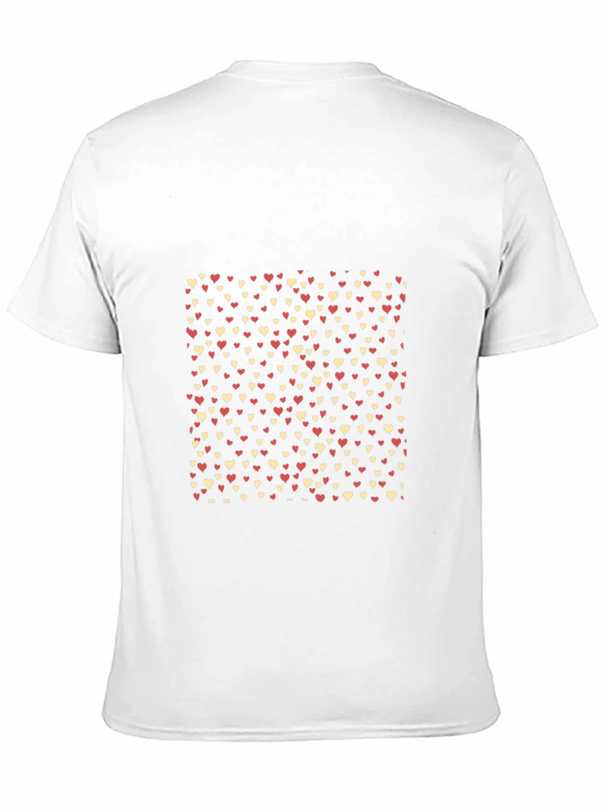 Heart Pattern Black T-Shirt - Casual Style