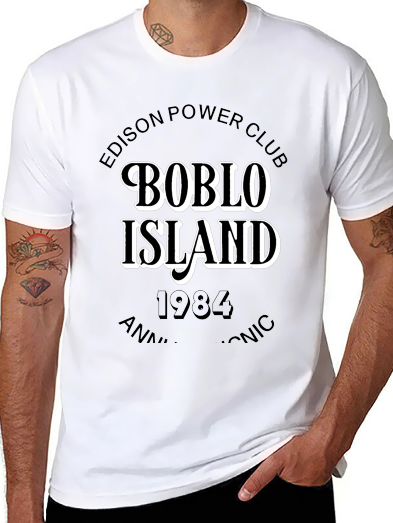 Boblo Island Edison Power Club Black T-Shirt