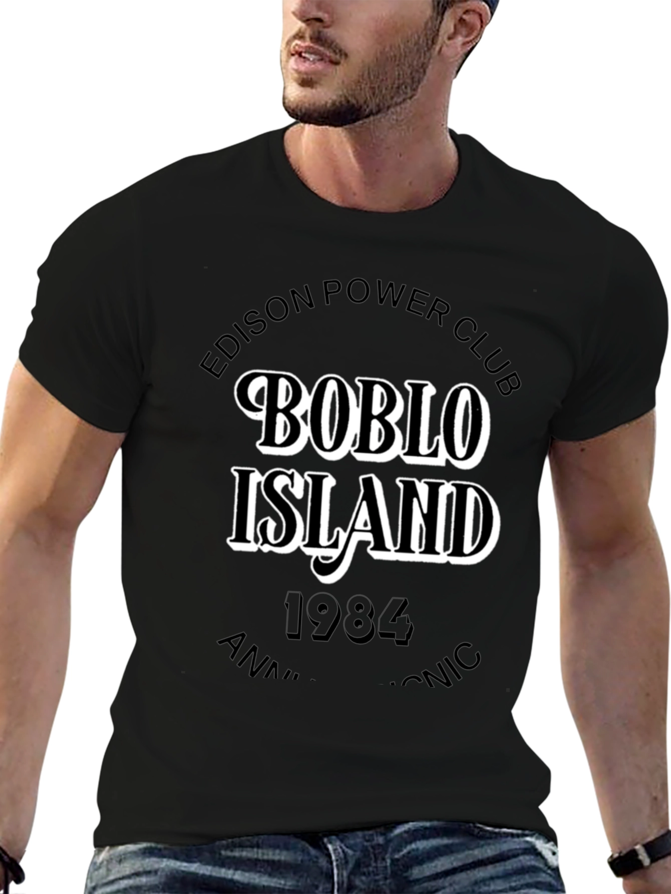 Boblo Island Edison Power Club Black T-Shirt