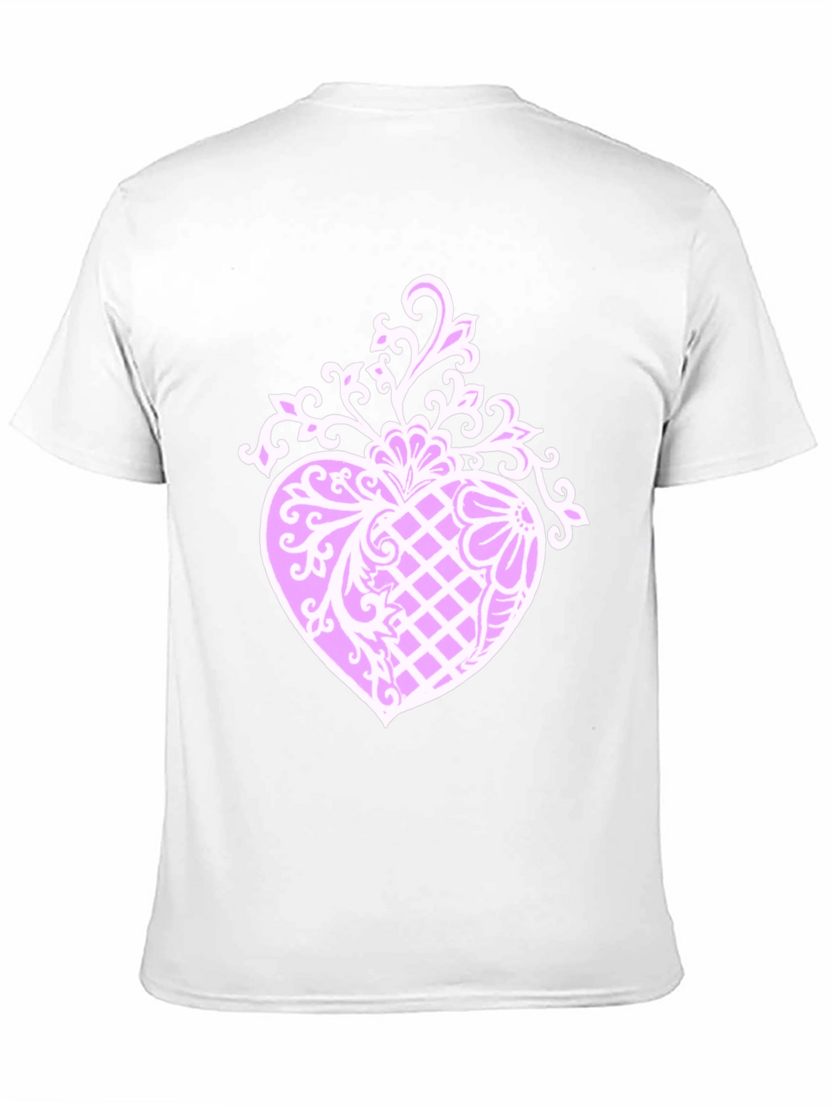 Mens Black T-Shirt with Heart Design