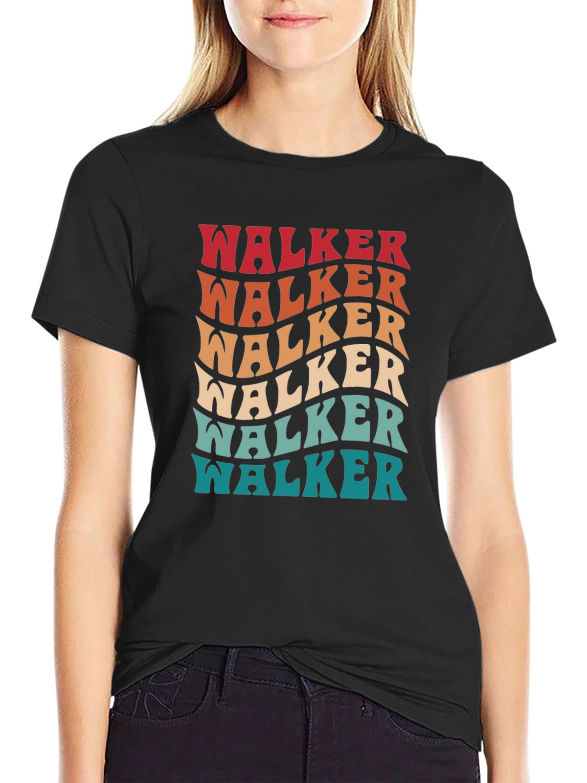 Retro Walker T-Shirt - Groovy Personalized Name Tee