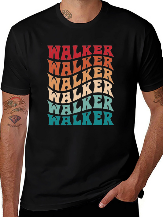 Retro Walker T-Shirt - Groovy Personalized Name Tee