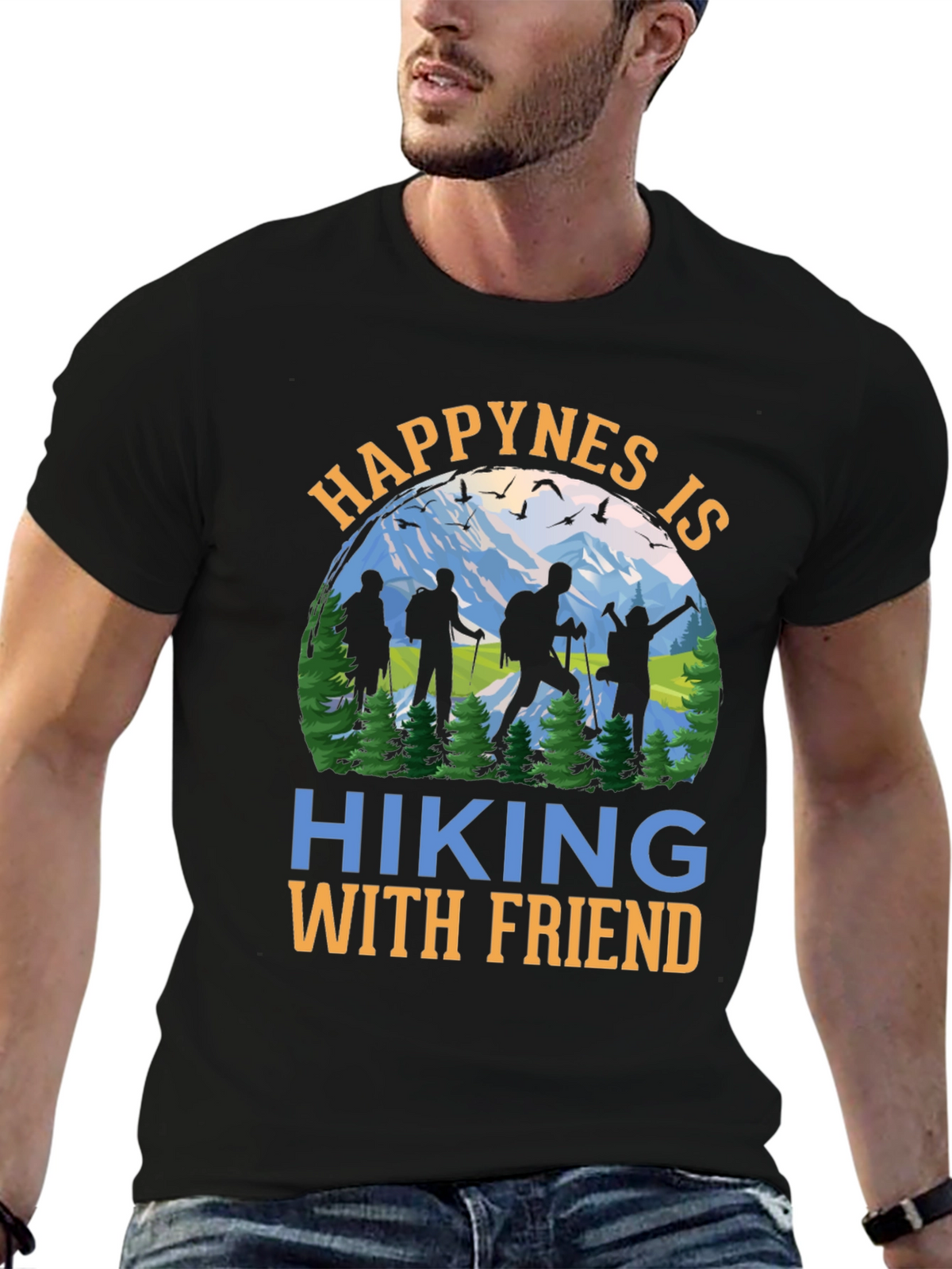 Hiking With Friends Graphic T-Shirt