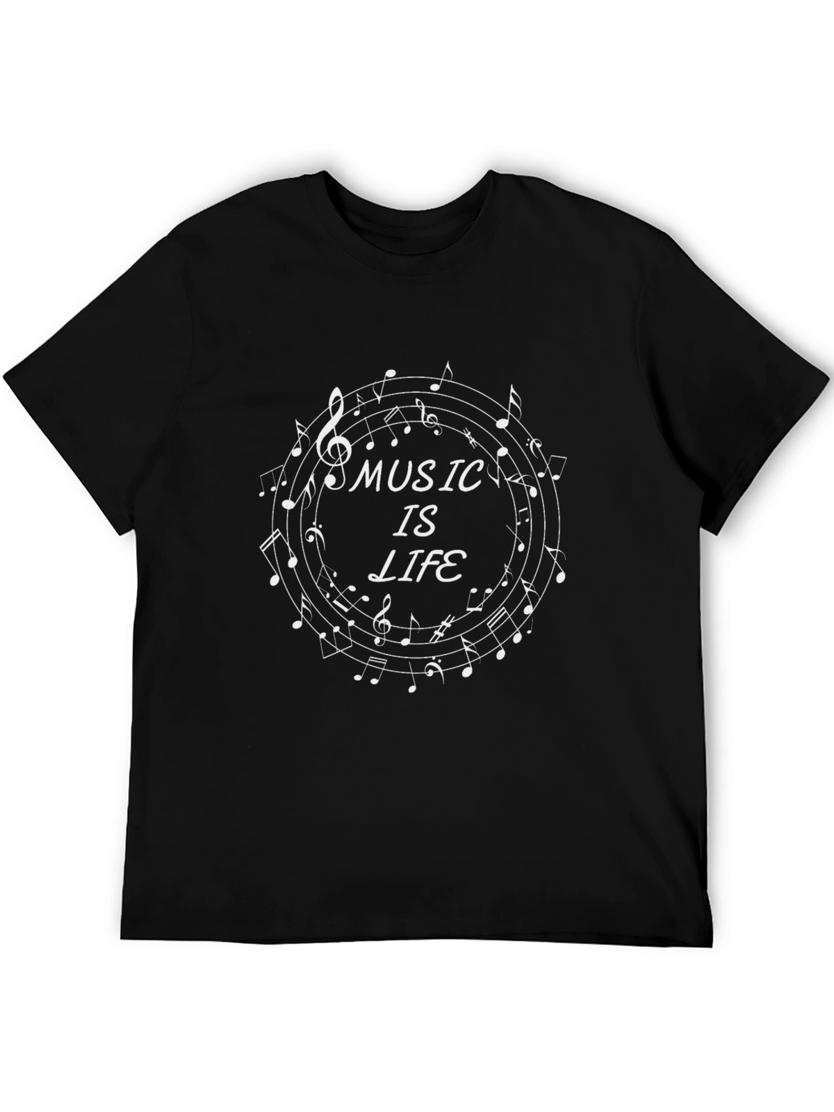 Music is Life Graphic Tee - Stylish Cotton T-Shirt