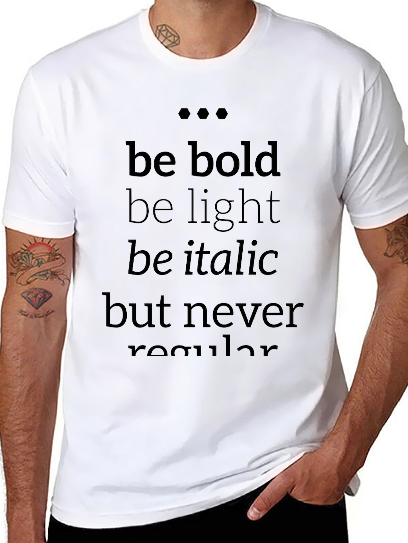 Be Bold T-Shirt - Stylish Typography Tee