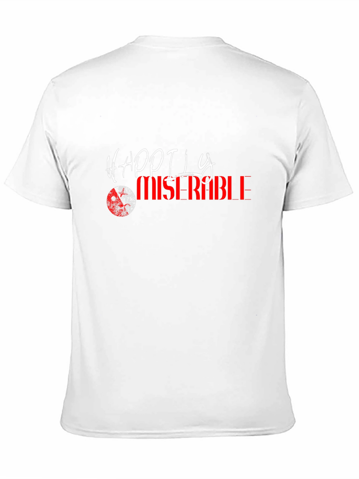 Happily Miserable Graphic Tee - Black Cotton Casual Shirt