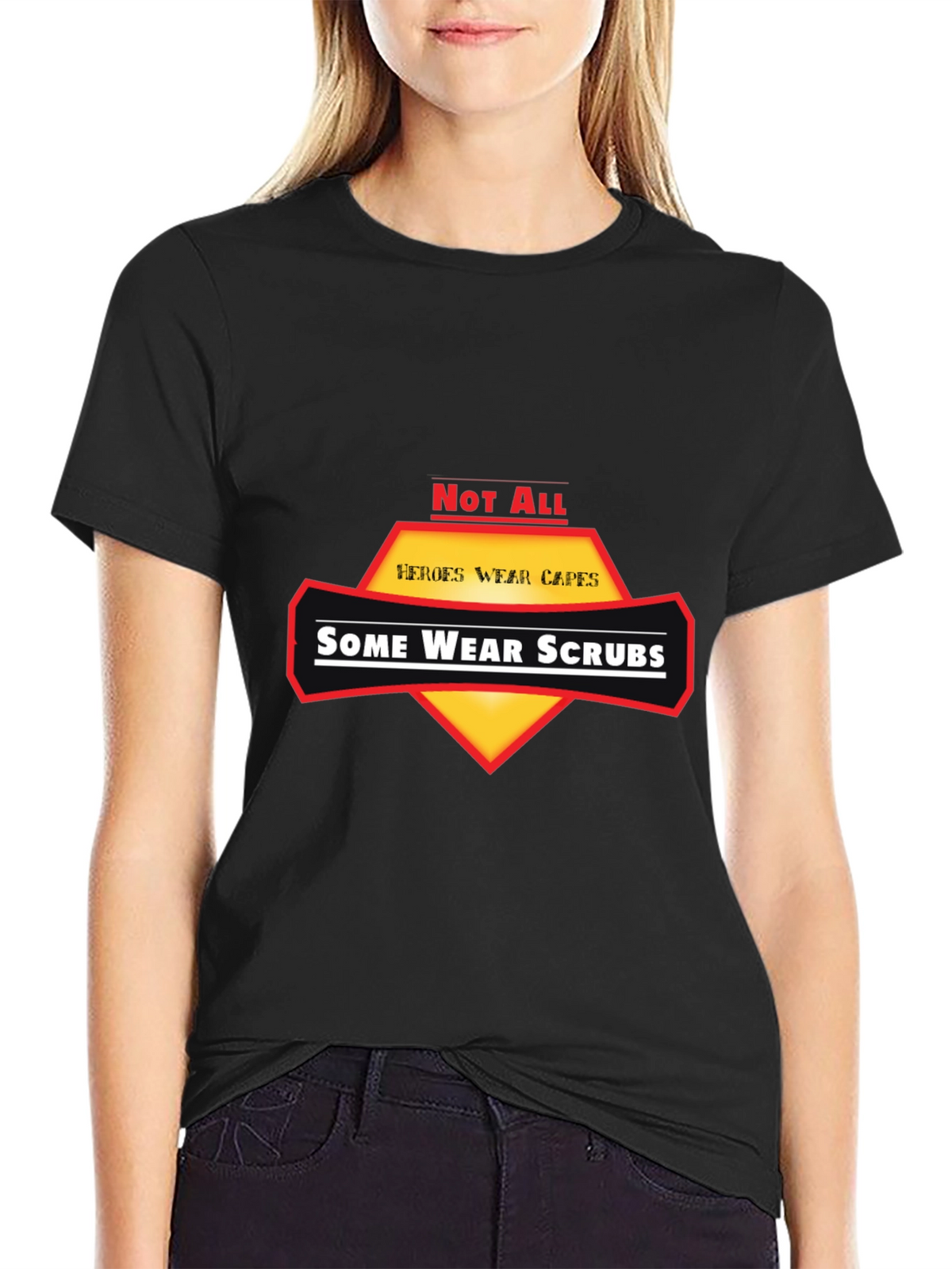 Heroes Wear Scrubs Graphic T-Shirt