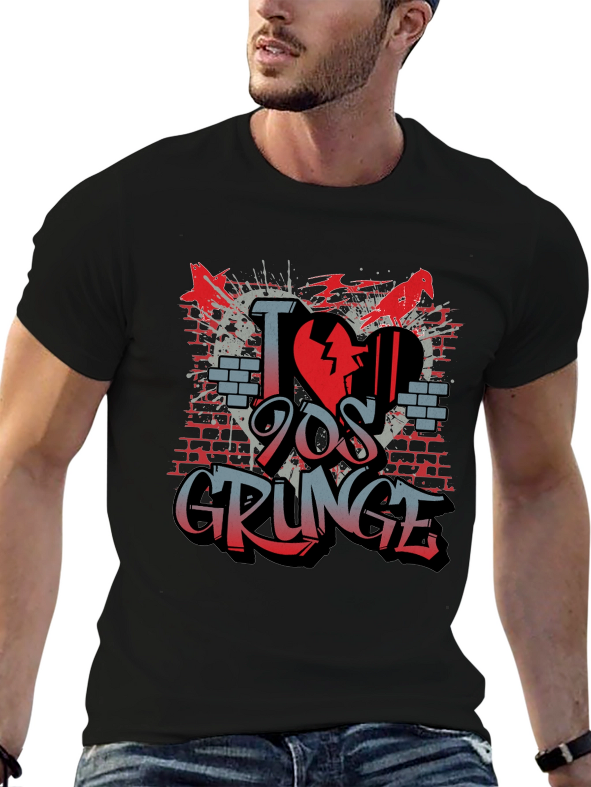 I Love 90s Grunge T-Shirt - Unique Graphic Tee
