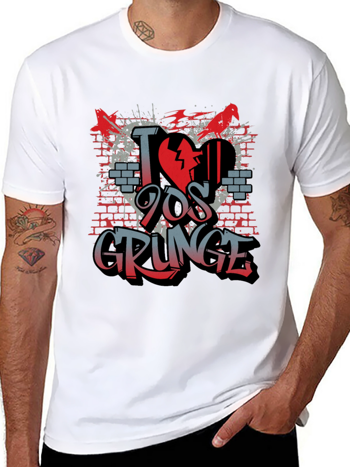 I Love 90s Grunge T-Shirt - Unique Graphic Tee