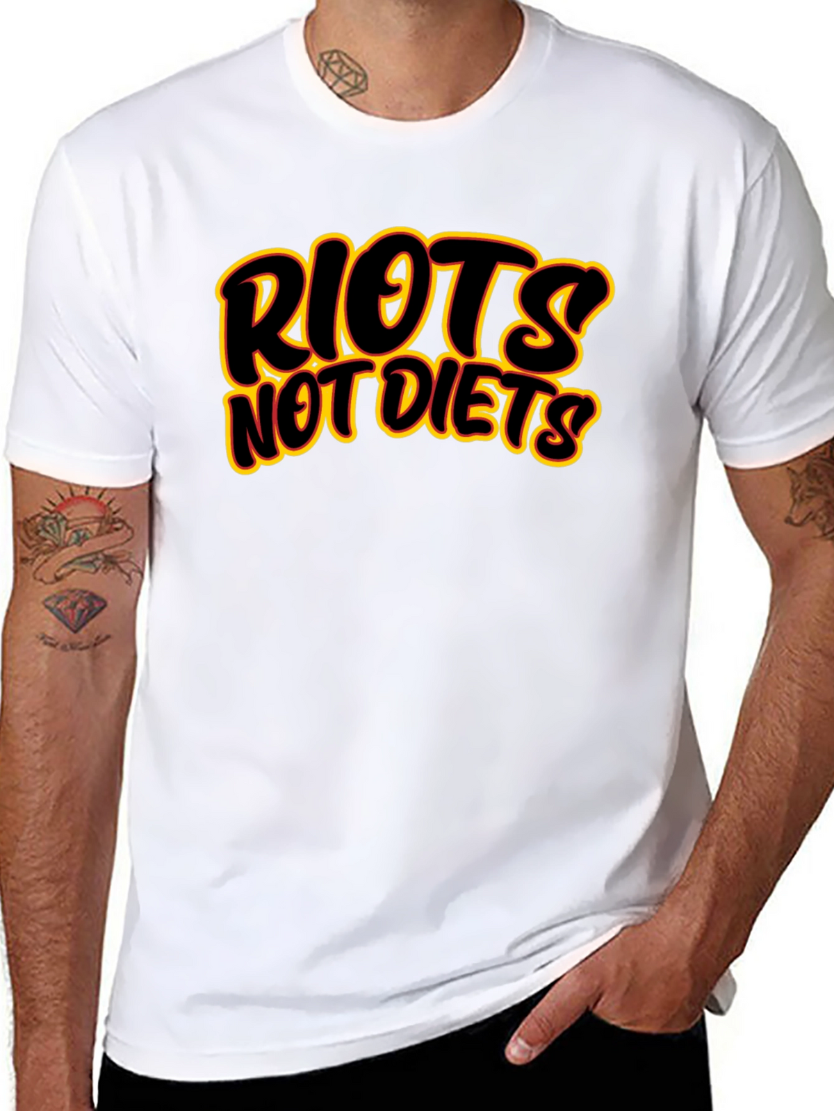 Riots Not Diets Graphic T-Shirt - Bold Statement Tee
