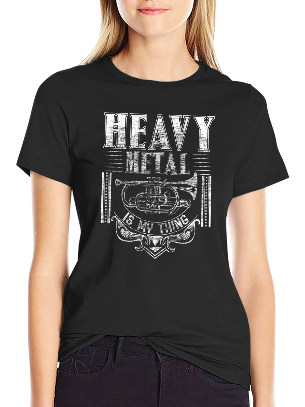 Heavy Metal Trumpet Graphic T-Shirt