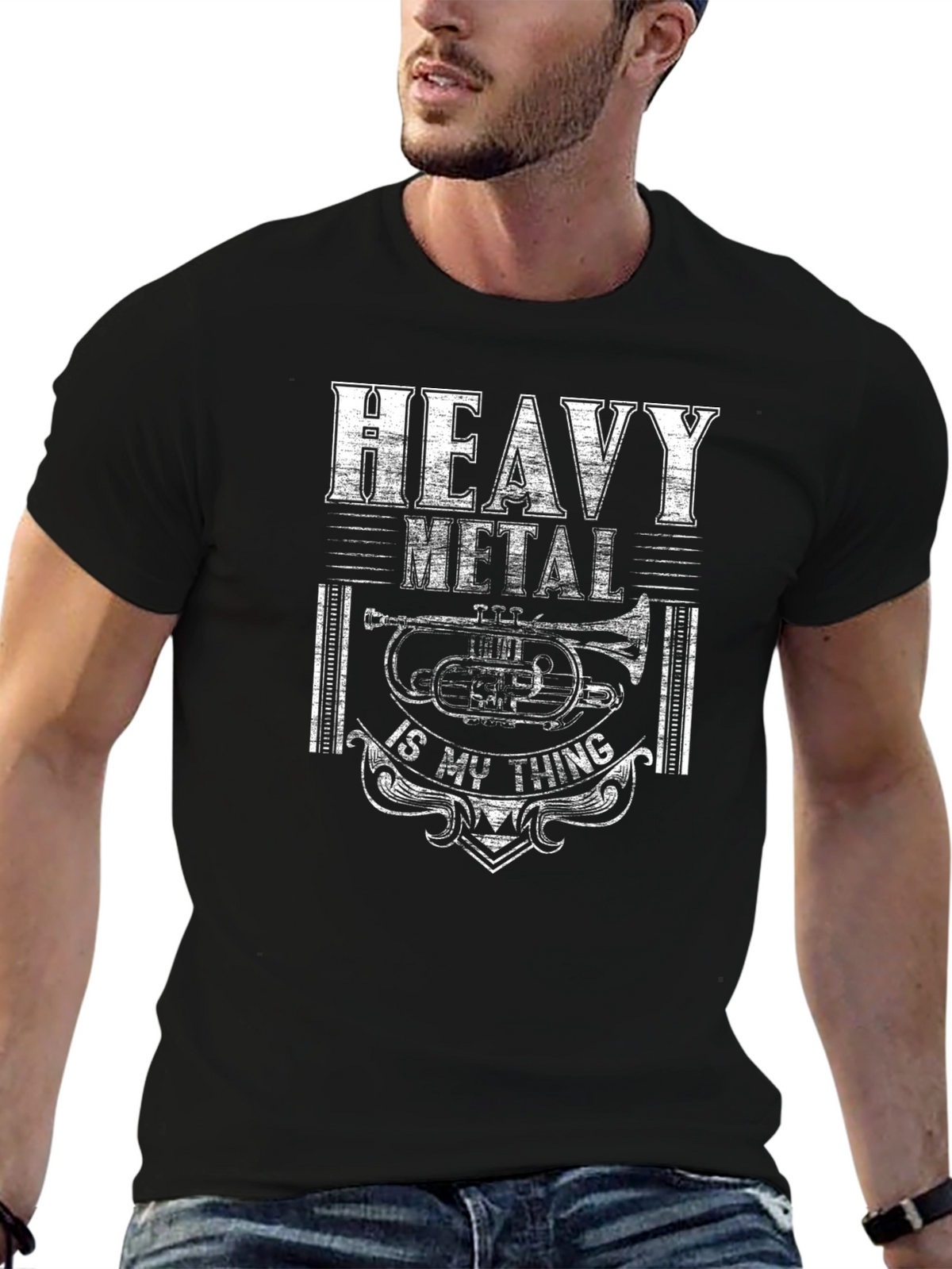 Heavy Metal Trumpet Graphic T-Shirt