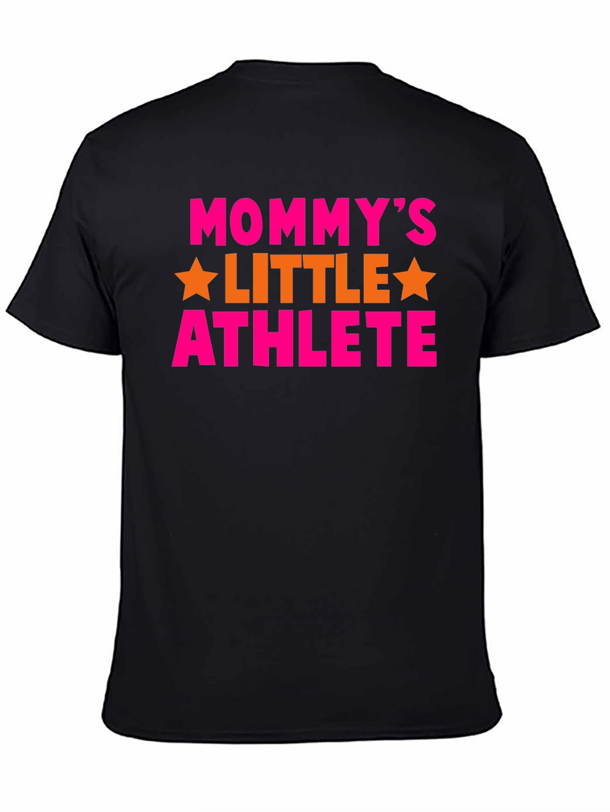 Mommys Little Athlete Black Graphic T-Shirt