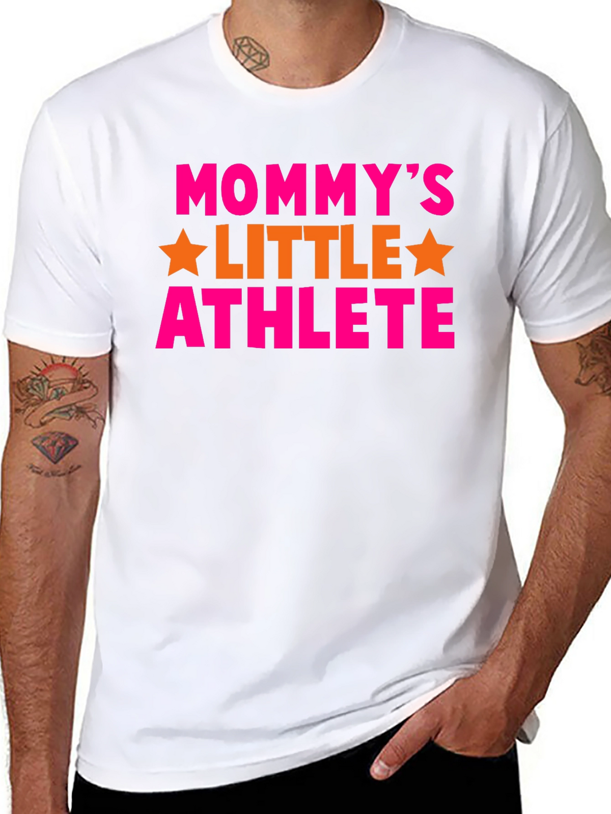 Mommys Little Athlete Black Graphic T-Shirt