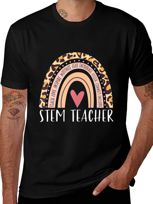 STEM Teacher Rainbow Graphic Tee